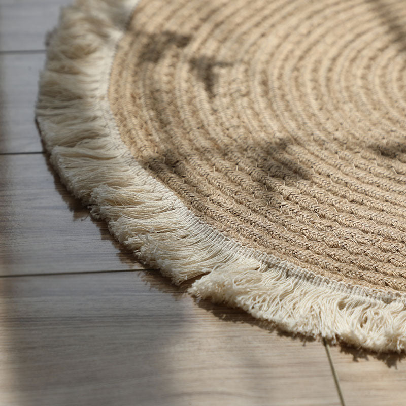 Vitality Tappeti con nappe intrecciate in corda di cotone, camera da letto/soggiorno