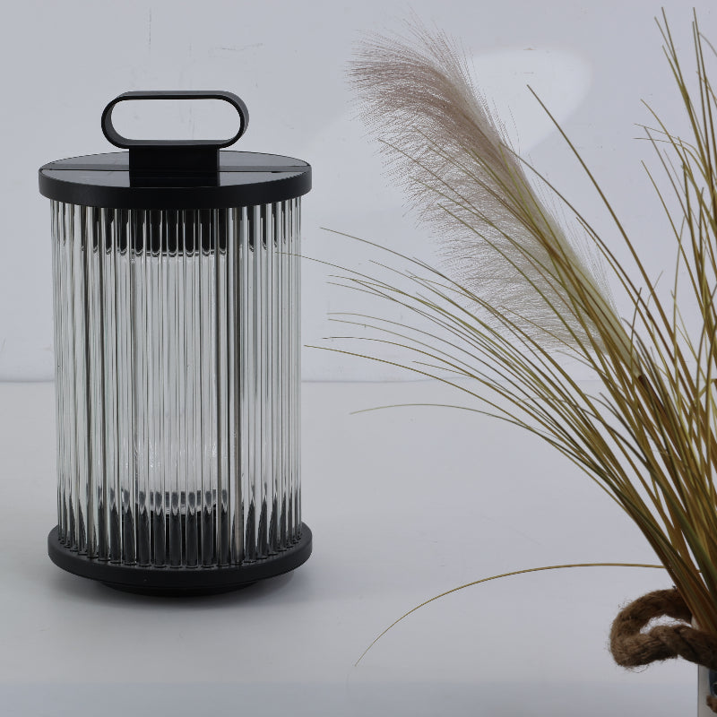 Orr Moderna LED Lampada da Terra Metallo/Vetro Nero Giardino