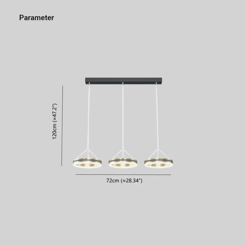 Raheel Lampada a Sospensione Metallo/Acrilico Nero/Oro Grappolo Moderna LED
