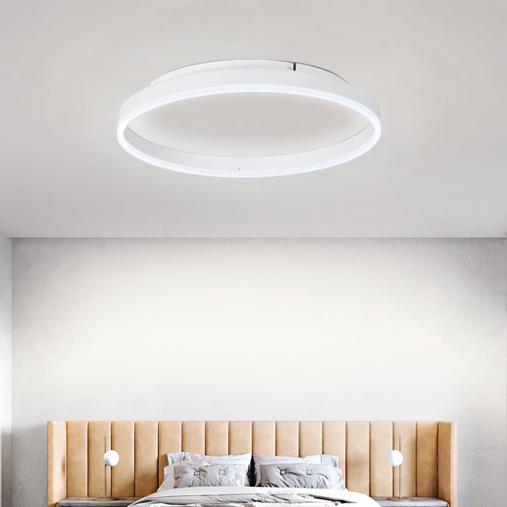 Arisha Moderne Anello Design LED Plafoniere Metallo Nero/Bianco Soggiorno