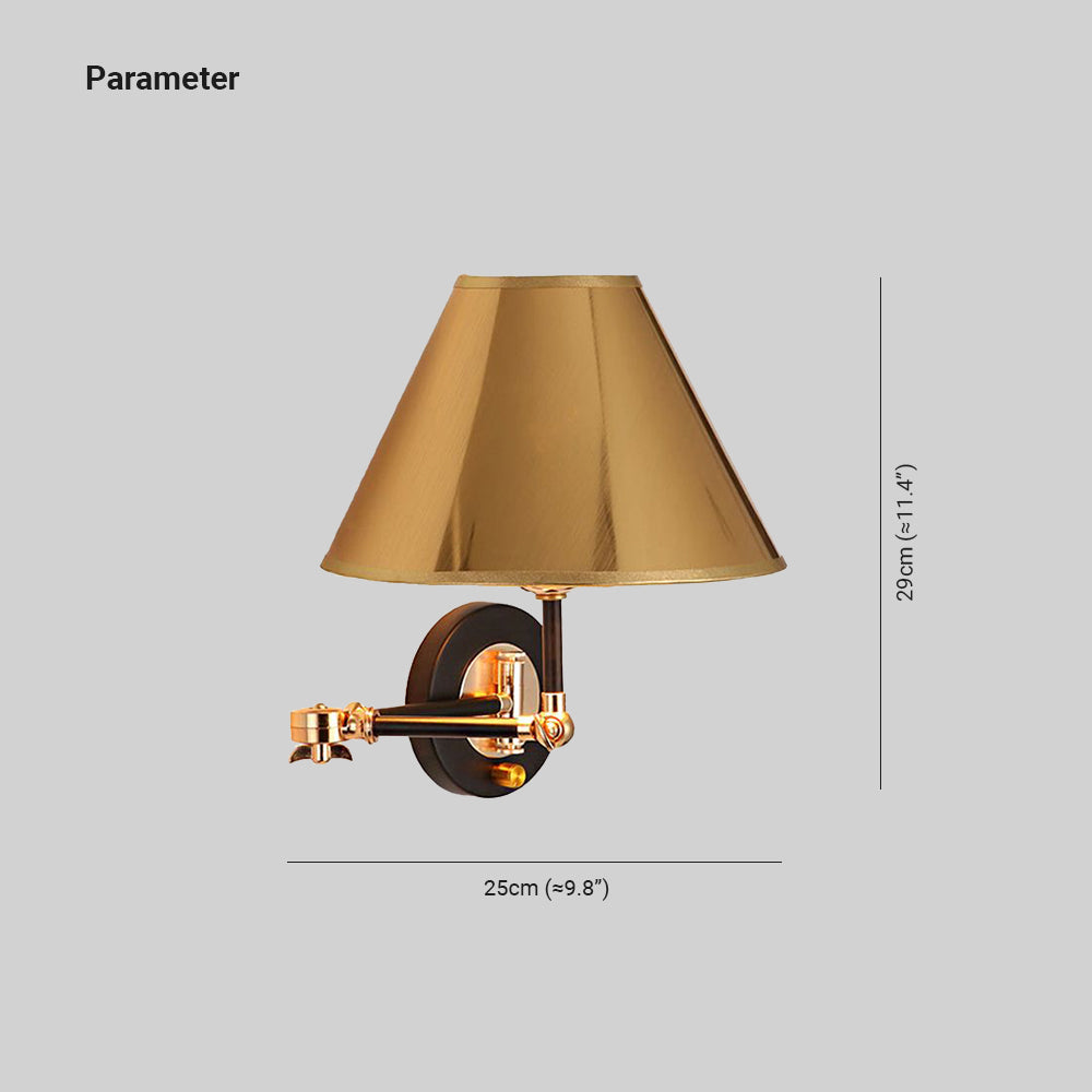 Carins Moderni LED Cone Forma Applique Regolabile Oro Soggiorno/Camera da Letto