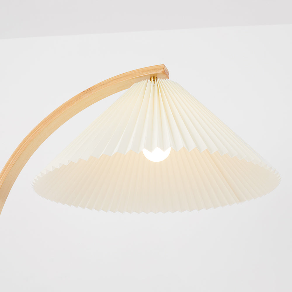 Ozawa LED Lampada da Terra Metallo/Legno Ombra Soggiorno Minimalista