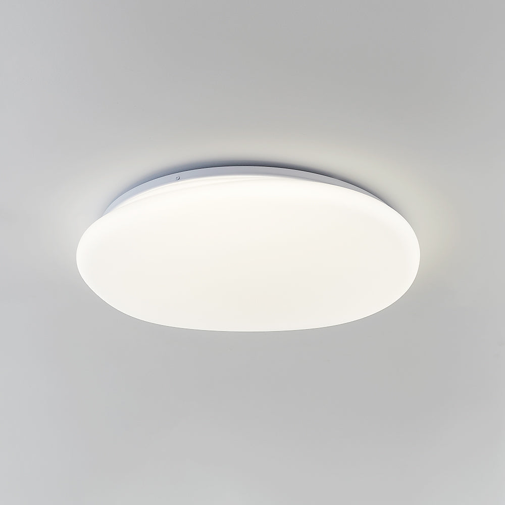 Quinn Plafoniera LED,Forma Ciottoli,Metallo/PE,Bianco/Oro