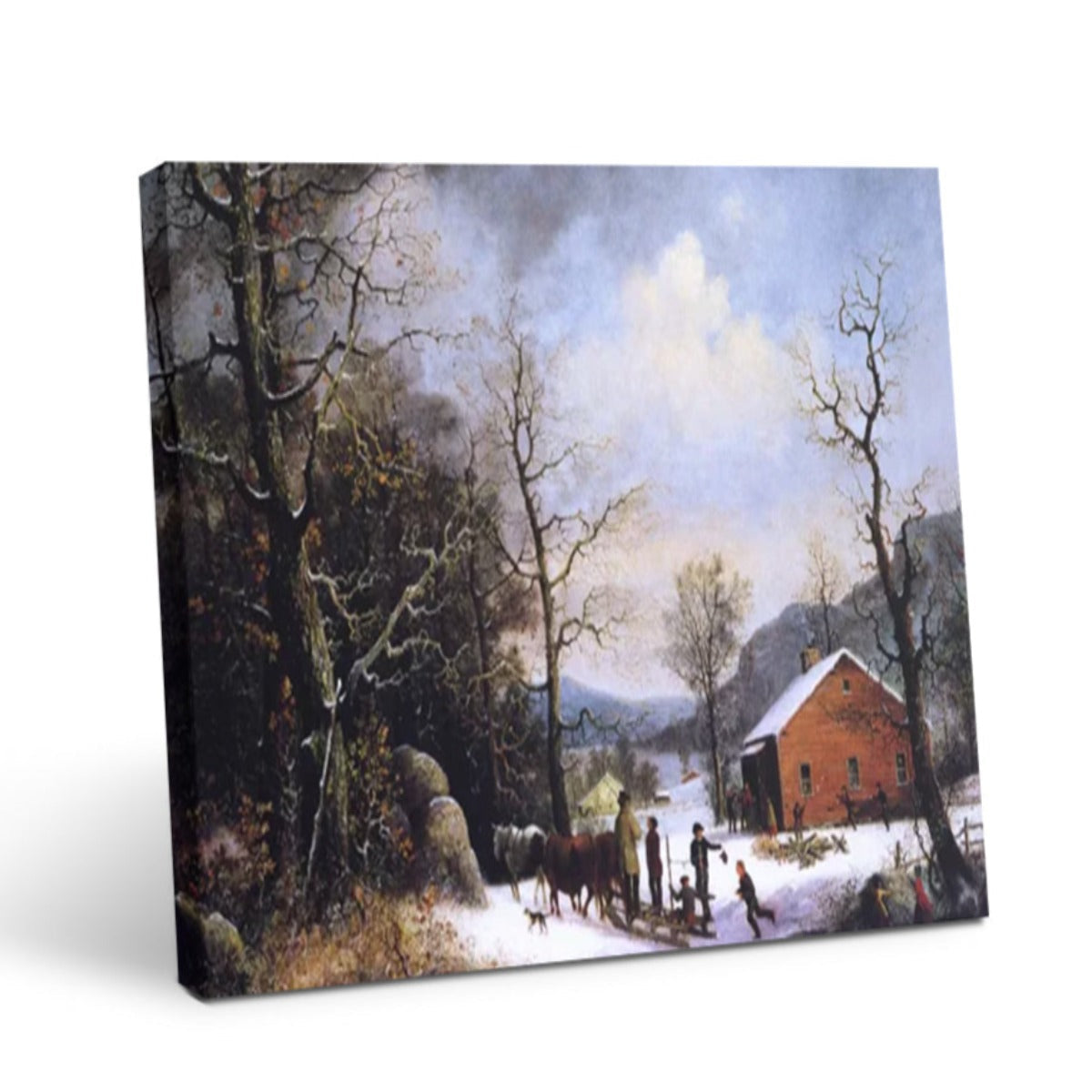 Winter Scene - Stampe d'Arte Vintage per Decorare il Soggiorno in Stile Invernale
