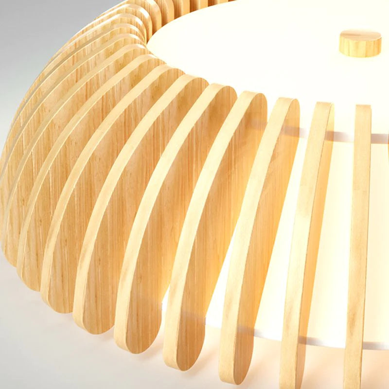 Ozawa Moderni LED Plafoniere Rotonda Legno Aranci Soggiorno/Camera da Letto