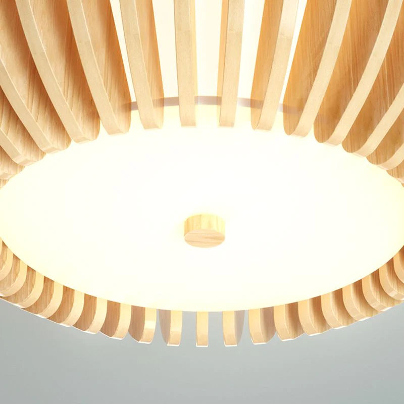 Ozawa Moderni LED Plafoniere Rotonda Legno Aranci Soggiorno/Camera da Letto