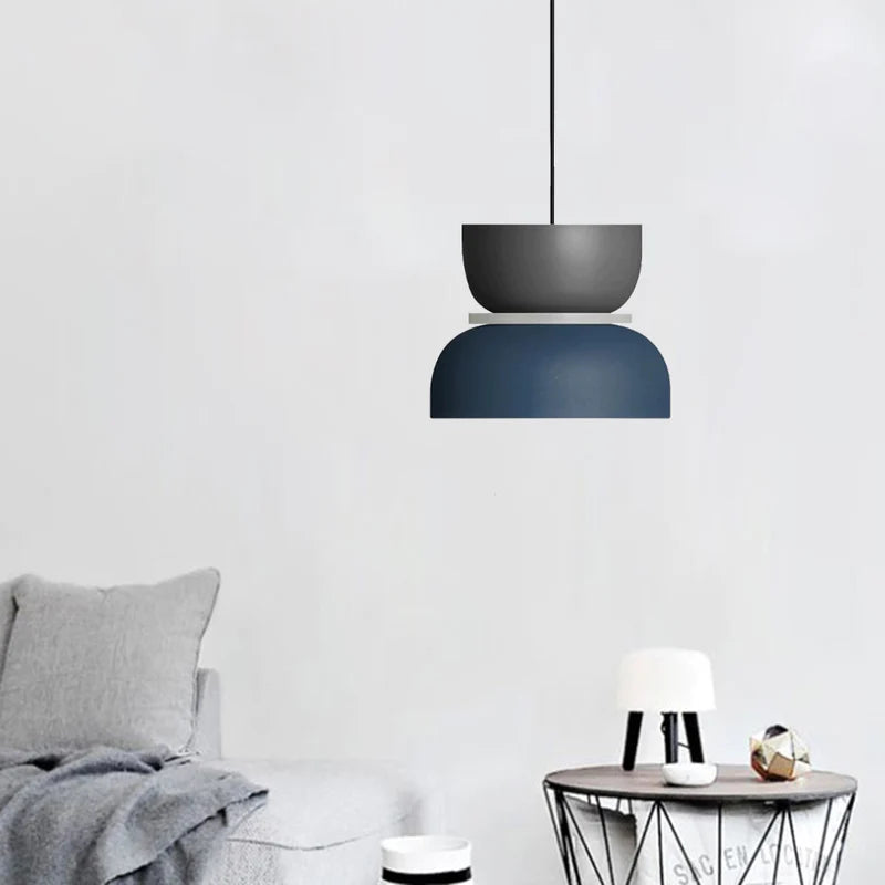Morandi Moderni LED Lampade a Sospensione Metallo Sala Studio Colore Contrasto Industria Soggiorno