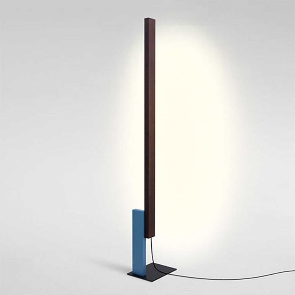 Edge Minimalista LED Lineare Legno Metallo Lampada da Terra Bianco/Blu/Verde/Rosso Soggiorno/Camera da Letto