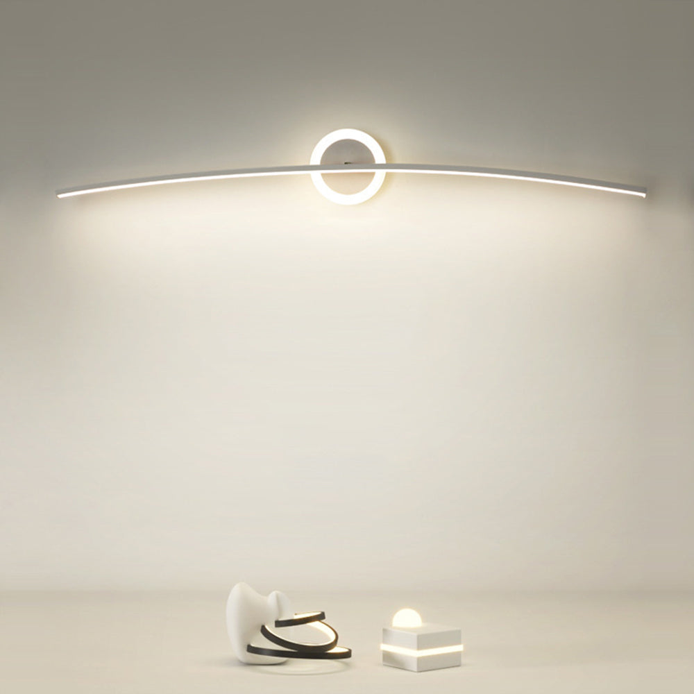 Leigh Moderno LED Applique Faro a specchio Lineare Metallo Specchio Frontale Bagno/Camera da Letto