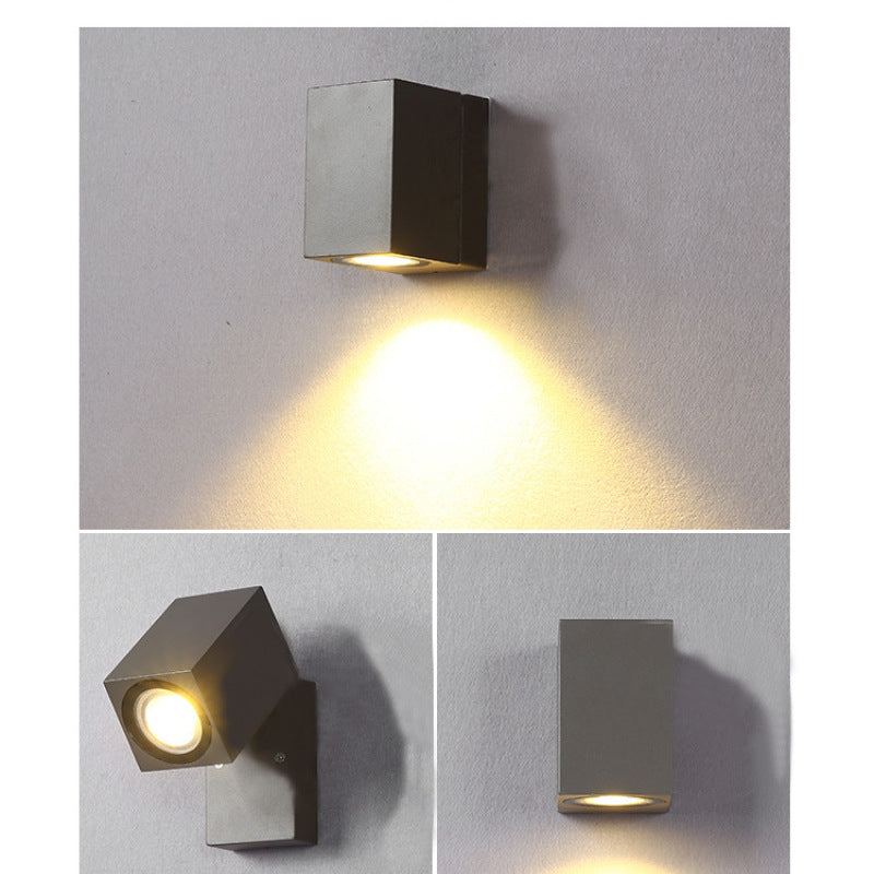Orr Moderne LED Lampada da Esterno Metallo Nero Ruotabile