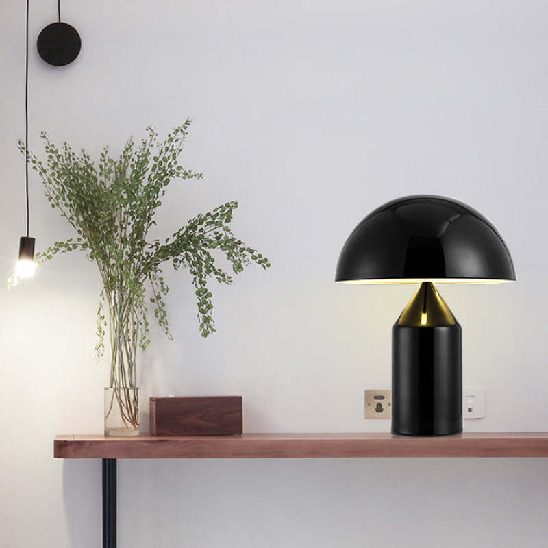 Salgado Moderne LED Lampade da Tavolo Metallo Nera/Bianco/Oro Funghi Sala da Pranzo