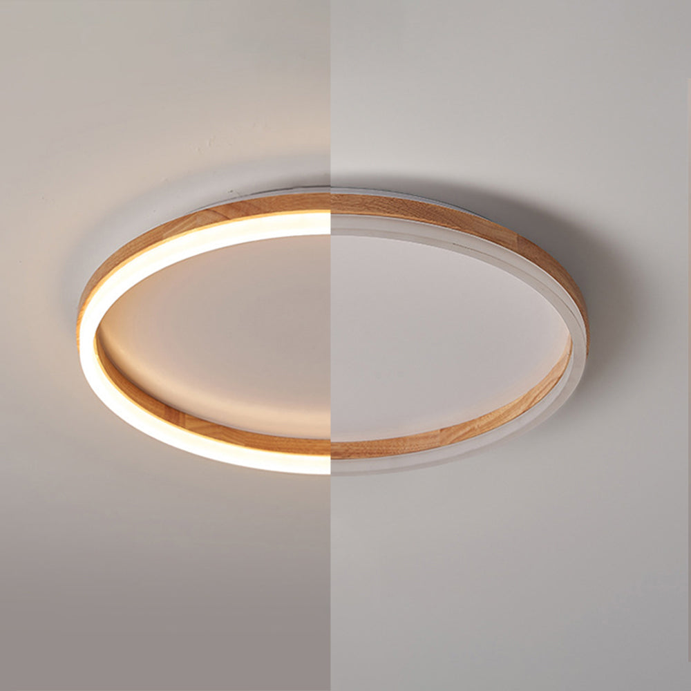 Ozawa Moderne LED Plafoniere Legno/Acrilico Rotonda Dimmerabile