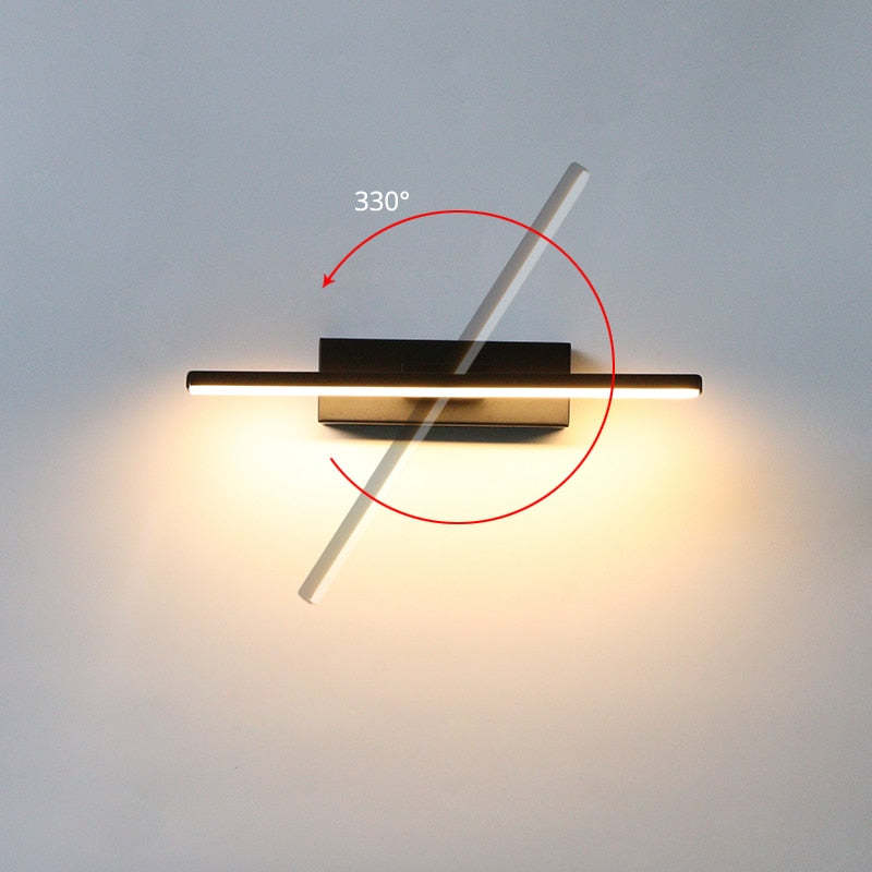 Edge  Moderna LED Applique Nero/Bianco Girevole Camera da Letto Soggiorno/Camera da Letto