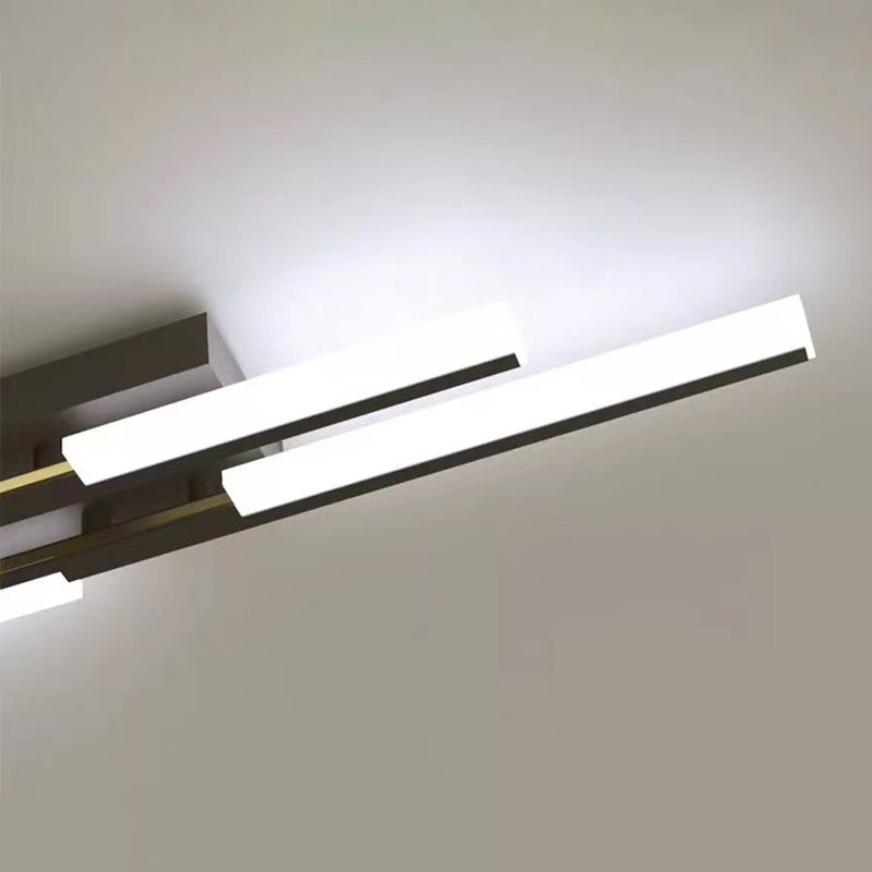 Alana Moderno LED Applique Metallo Nero/Oro Lineare Soggiorno/Camera da Letto/Bagno