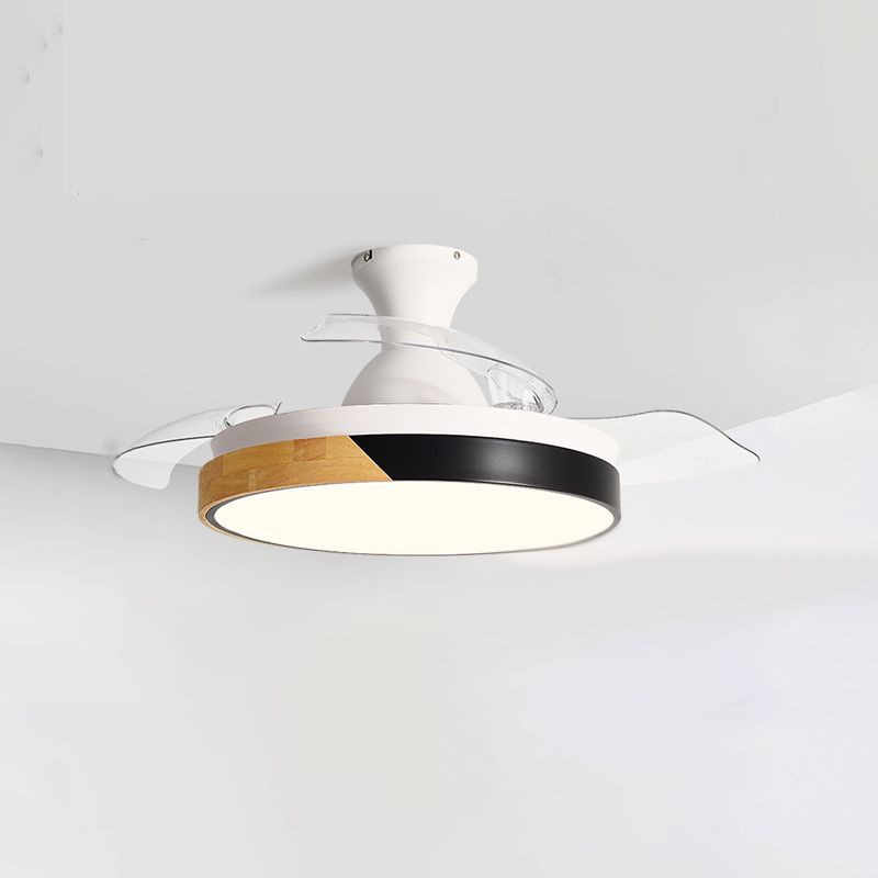 Morandi Moderni LED Ventilatore a Soffitto Metallo Acrilico Nero/Bianco/Verde/Grigio/Bianco/Grigio Soggiorno/Camera da Letto