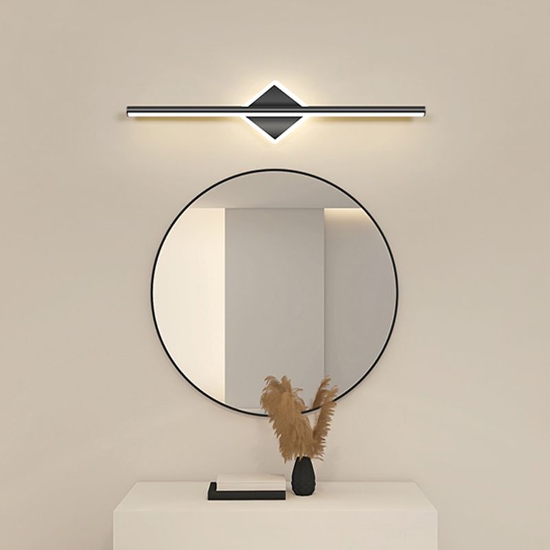 Leigh Minimalismo LED Applique Nero/Oro Lineare Specchio Anteriore Bagno