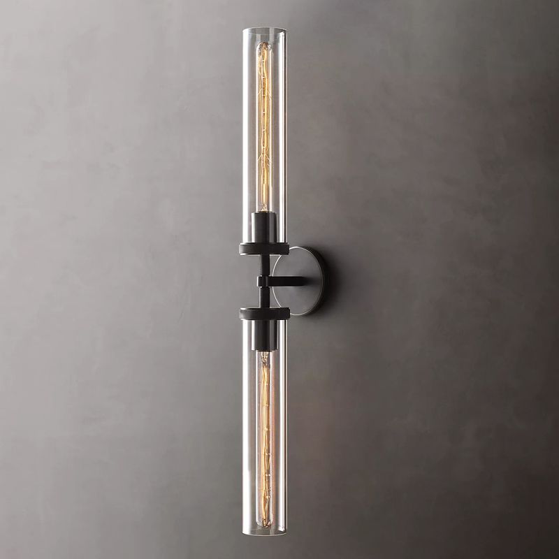 Leigh Applique Moderno Minimalista Cilindrica Metallo Nero/Rame