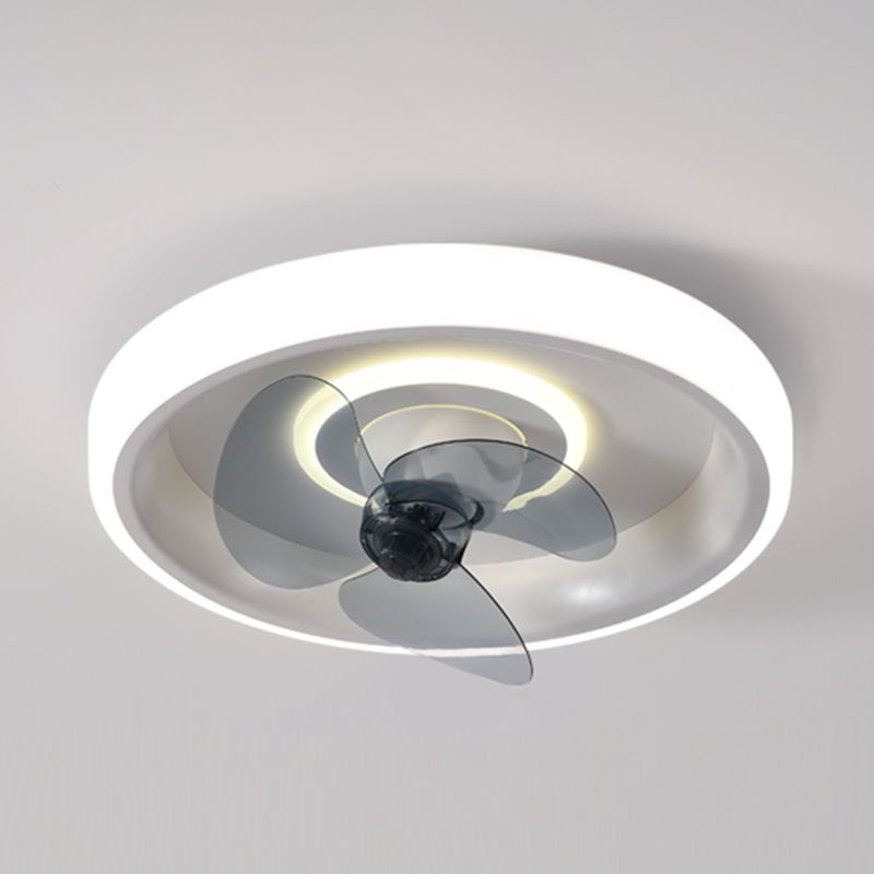 Quinn Classico LED Ventilatori da Soffitto Rotondo Cololato Metallo Acrilico Soggiorno