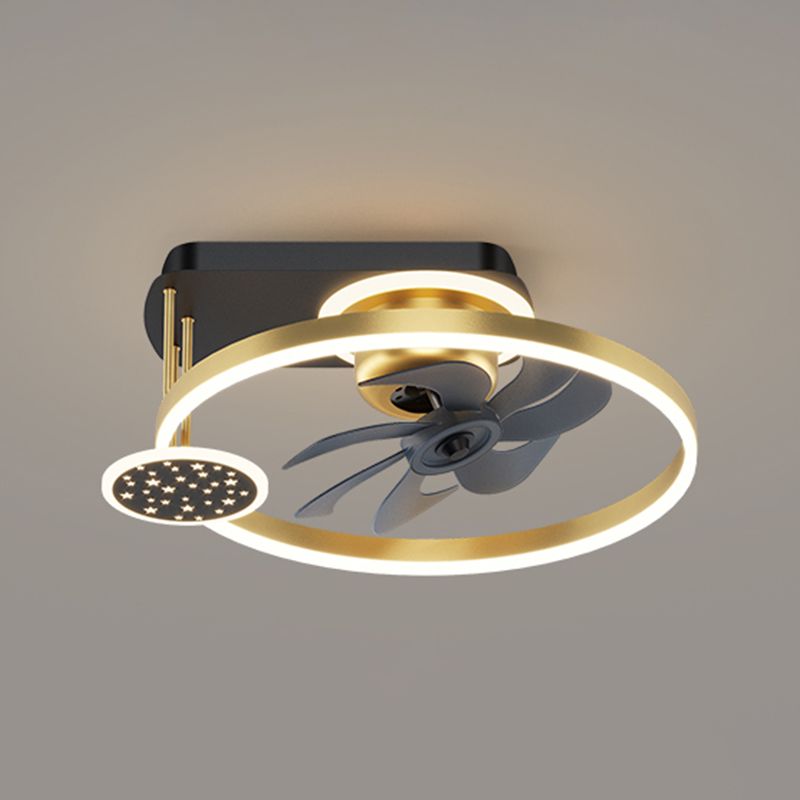 Minori Moderno LED Ventilatori da Soffitto Elegante Metallo Acrilico Fiocco di Neve Soggiorno/Camera da Letto
