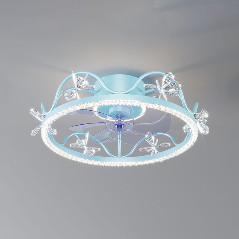 Minori Moderno LED Ventilatori da Soffitto Elegante Metallo Acrilico Fiocco di Neve Soggiorno/Camera da Letto