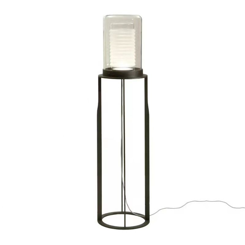 Eryn Design LED Nero Cilindrico Lampade da Terra Metallo Vetro Soggiorno/Camera da Letto