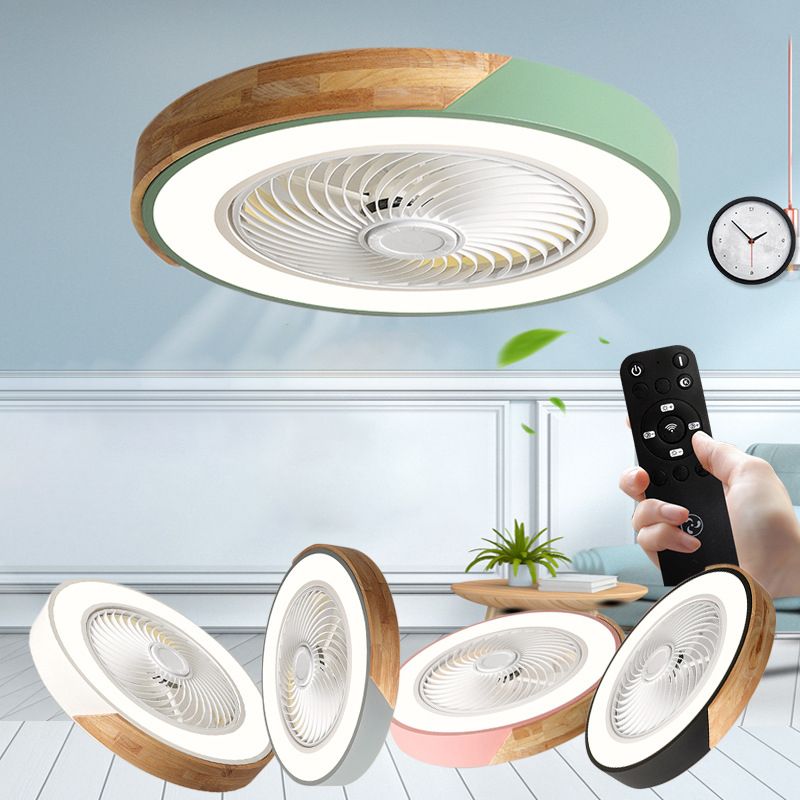 Ozawa Moderni LED Ventilatore a Soffitto Metallo Acrilico Girare Soggiorno/Camera da Letto