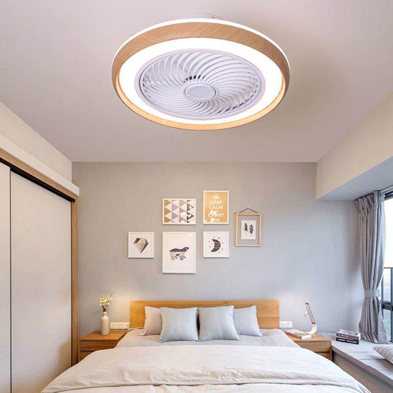 Ozawa Minimalismo Rotondo LED Ventilatore a Soffitto Metallo Acrilico Soggiorno/Camera da Letto