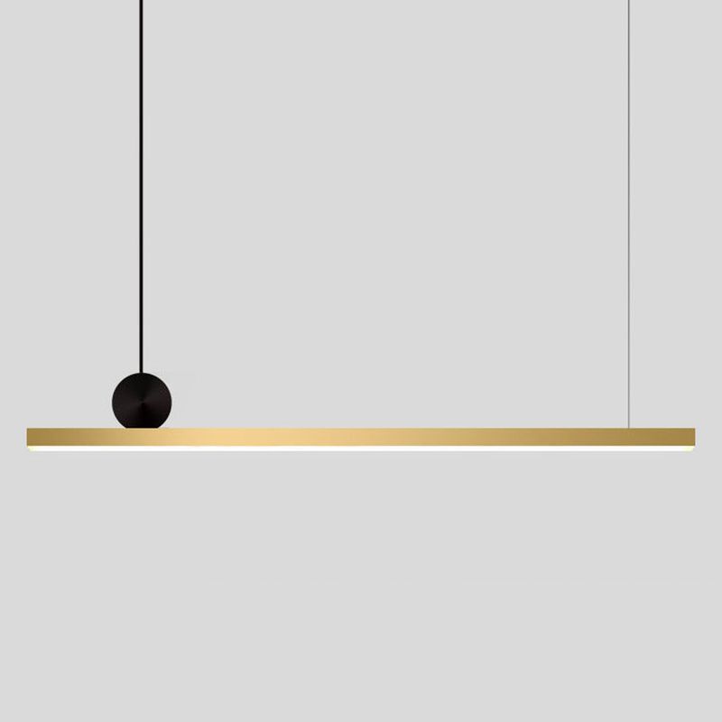 Edge Lampade a Sospensione Lineare Asimmetrica Moderna Metallo Nero/Oro