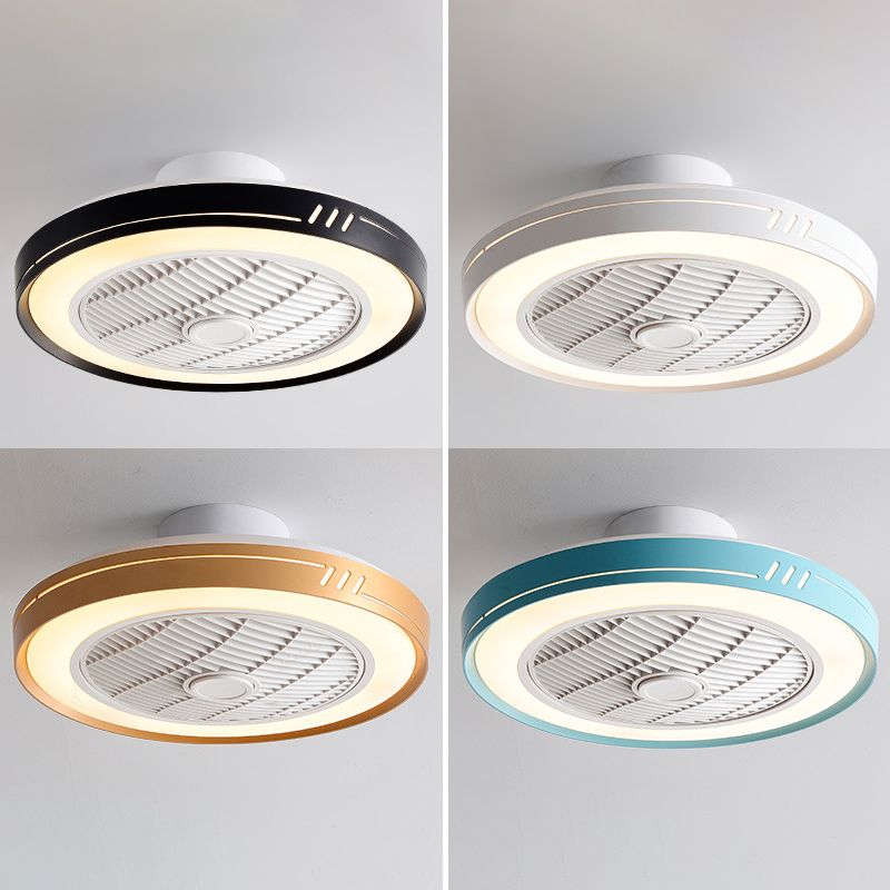 Kirsten Moderni LED Ventilatore a Soffitto Metallo Acrilico Nero/Bianco/Libero/Blu/Oro Soggiorno/Camera da Letto