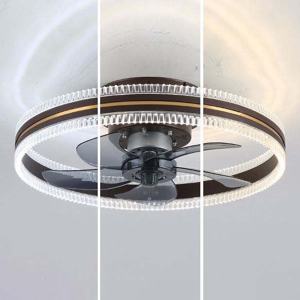 Kirsten Minimalismo LED Ventilatore a Soffitto Metallo Acrilico Nero/Bianco/Caffè/Oro Soggiorno/Camera da Letto