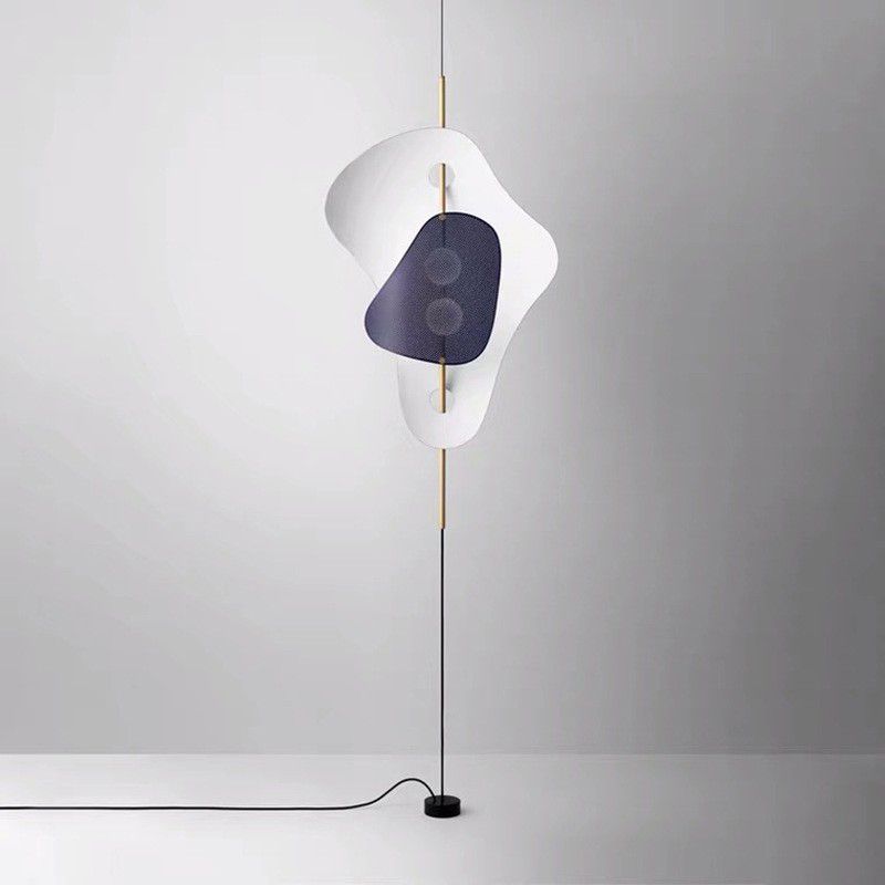 Salgado Moderno LED Lampade da Terra Irregolare Metallo Bianco Soggiorno/Camera da Letto