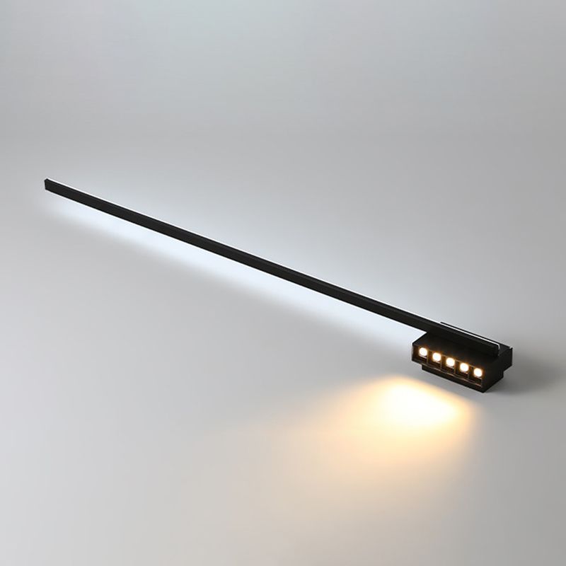 Edge Minimalista LED Lineare Metallo Acrilico Vanità Applique Nero Bagno