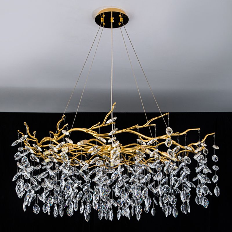 Marilyn Design LED Lampada a Sospensione Artistico in Metallo/Cristallo Oro Soggiorno/Camera da Letto