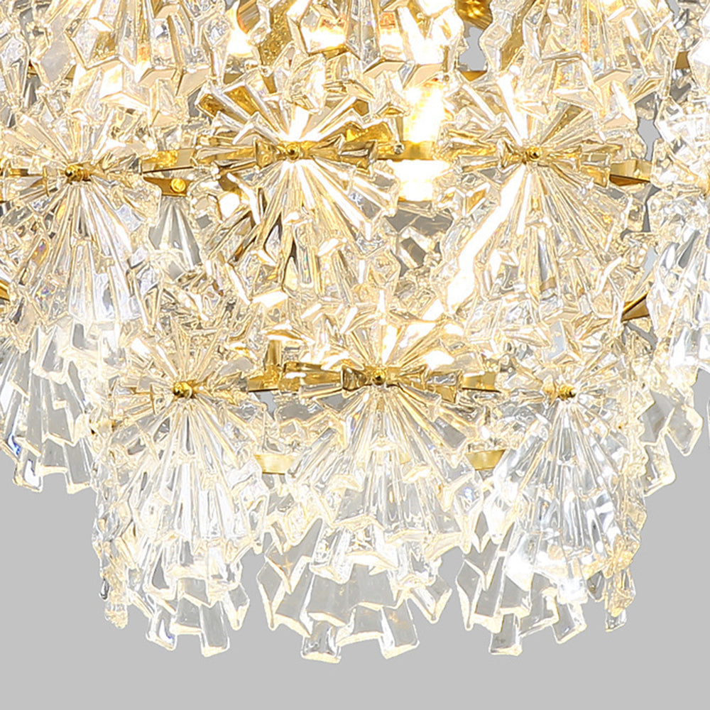 Marilyn Moderno LED Lampade a Sospensione Metallo/Vetro Oro Elegante Trasparente Cristalli di Ghiaccio Soggiorno/Camera da Letto