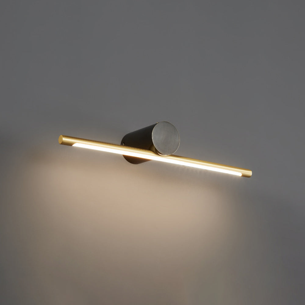 Leigh Acrilico Nero/Oro Lineare Minimalista LED Applique Specchio Anteriore