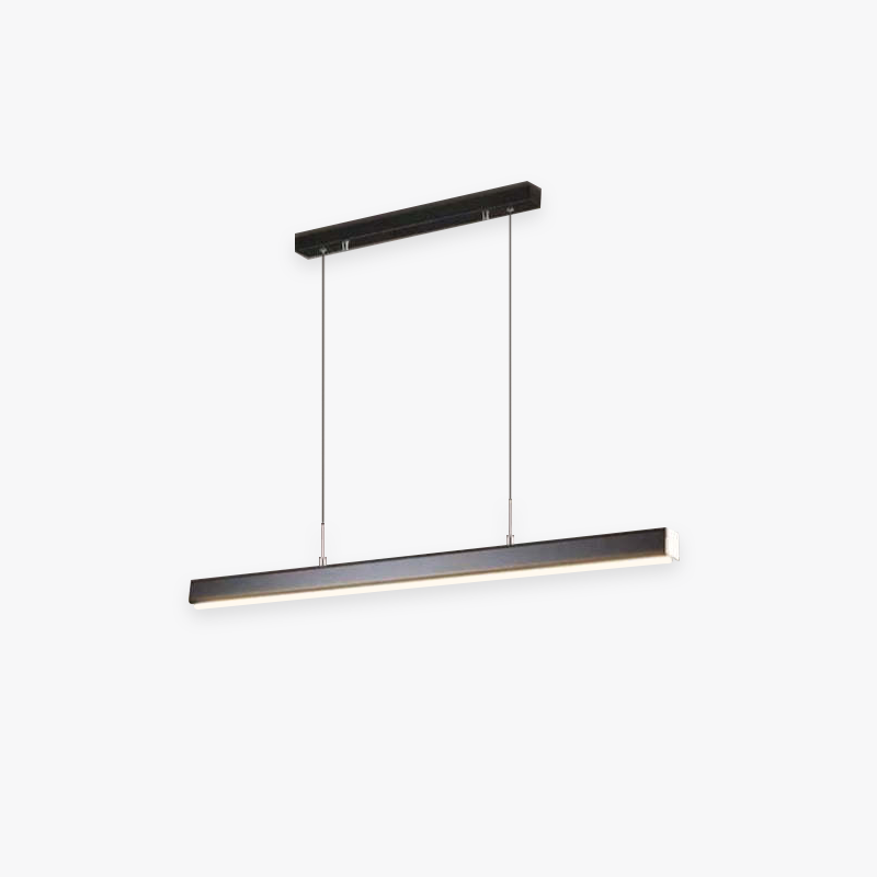 Edge LED Lampada a Sospensione Metallo Nero/Marrone Lineare Moderna