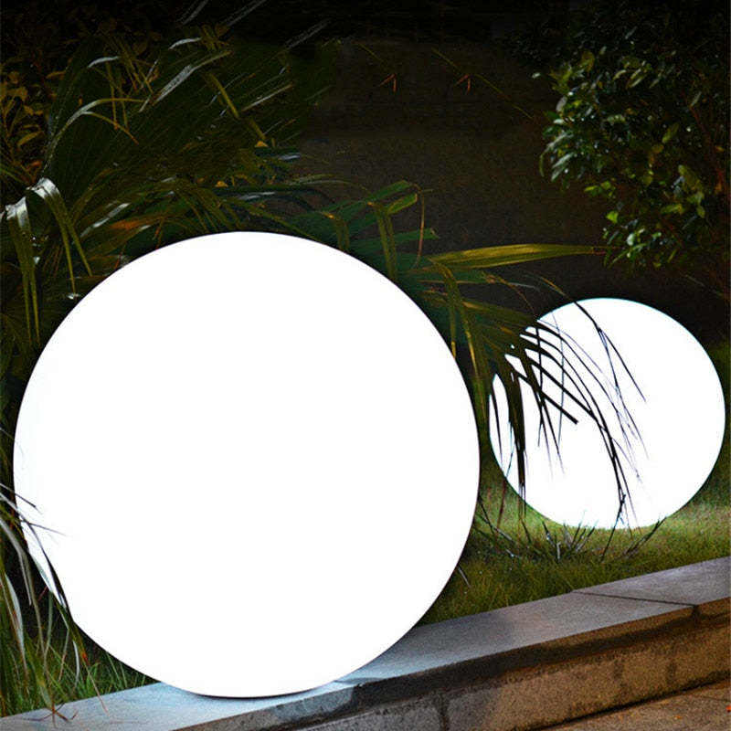 Elif Design LED Lampada da Terra Impermeabile Bianco Sfera Acrilico Soggiorno/Camera da Letto/Giardino