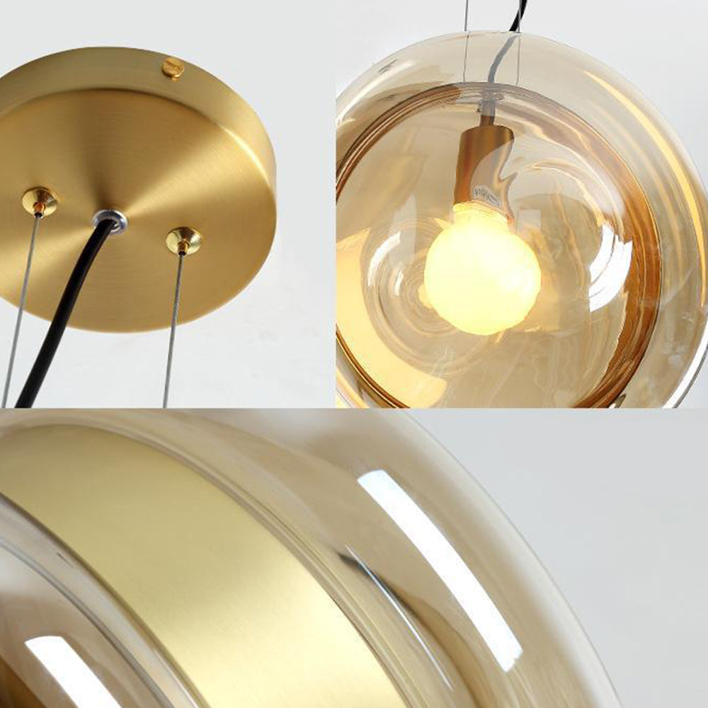 Hailie Insolito LED Design Rotondo Arte Lampada a Sospensione Metallo Vetro Sala da Pranzo/Soggiorno/Camera da Letto