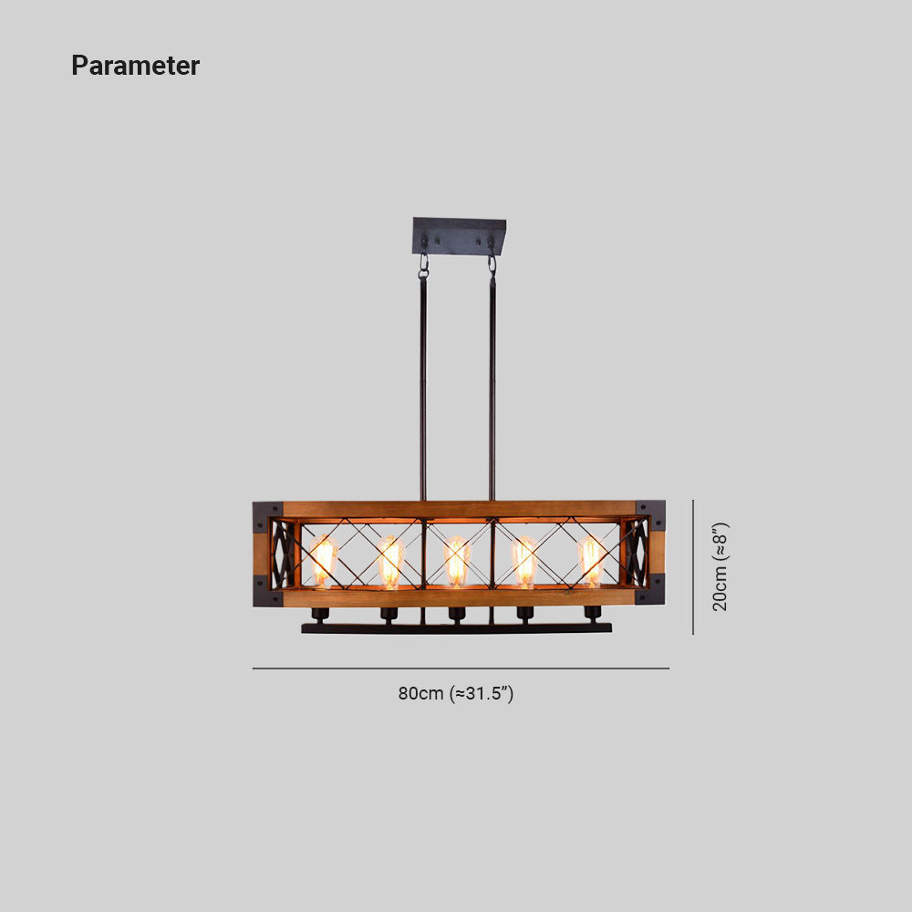Alessio Industriale Design LED Lampade a Sospensione Legno Sala da Pranzo/Bar