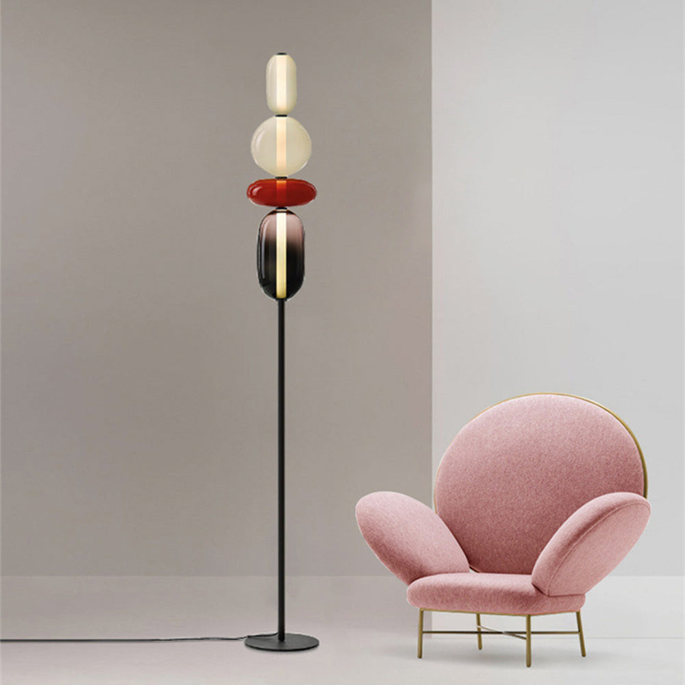 Morandi Moderne Lampada da Terra Metallo/Vetro Bianco/Nero/Rosso