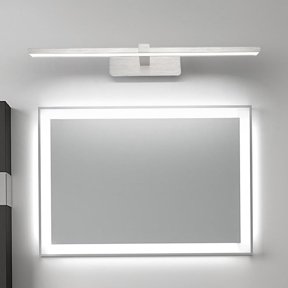 Leigh Minimalismo Rettangolo LED Applique Impermeabile Metallo Bianco Specchio Bagno