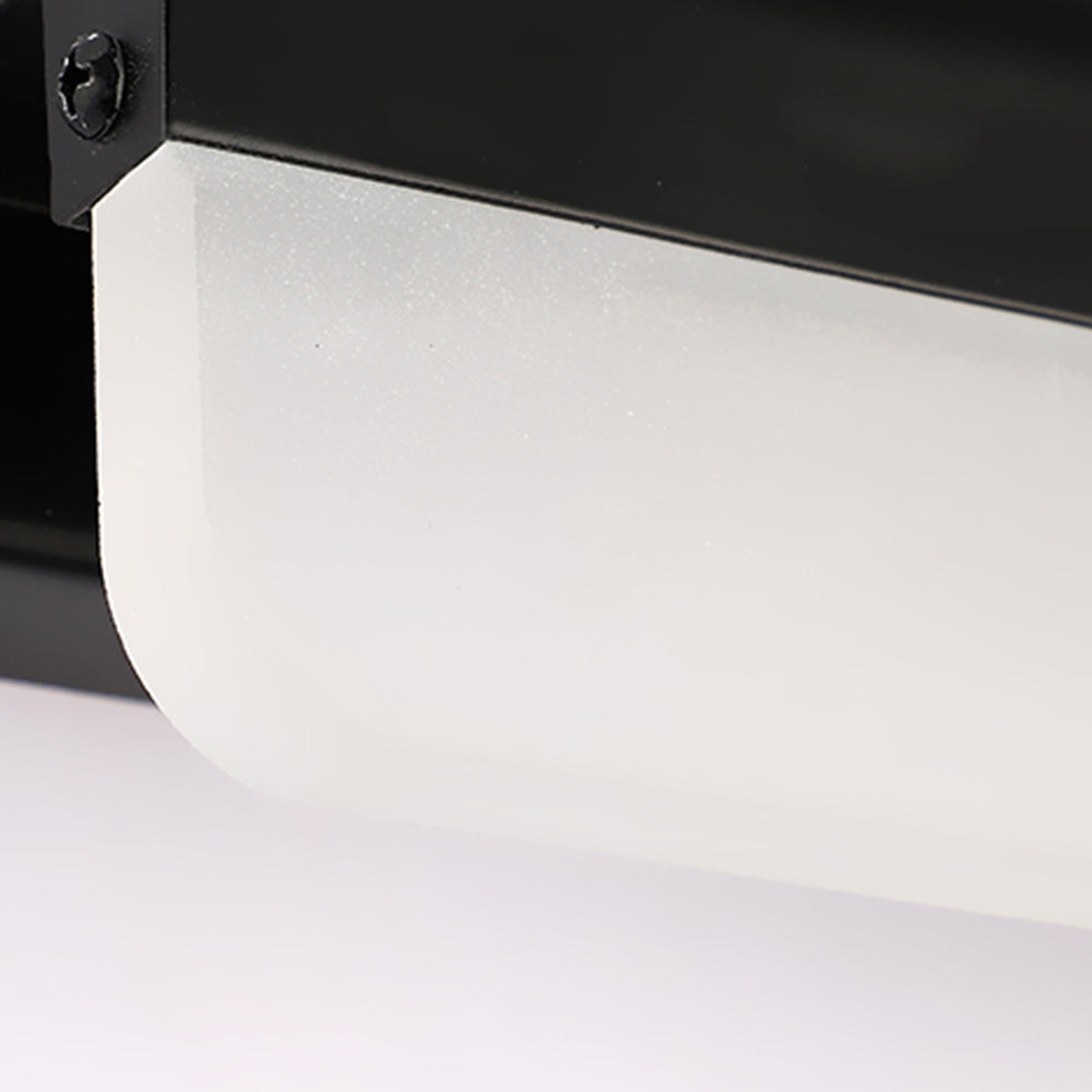 Edge Minimalismo LED Applique Metallo Acrilico Nero/Bianco Specchio Bagno