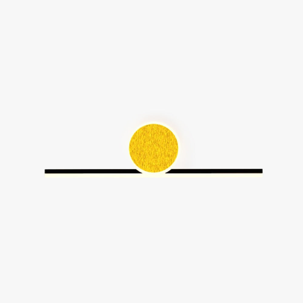 Emyr Moderna Linea Applique Circolare Semplice Oro Acrilico