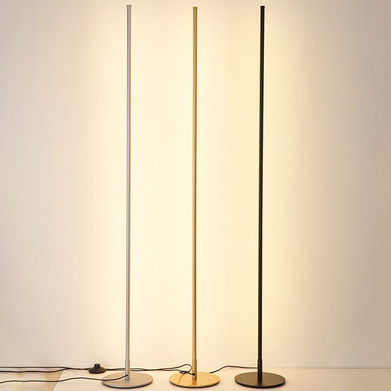 Edge Minimalista Moderna LED Lampada da Terra Lineare Argento/Oro/Nero Soggiorno/Camera da Letto