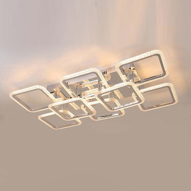 Lacey LED Plafoniera Quadrata,Bianco,Metallo/Acrilico