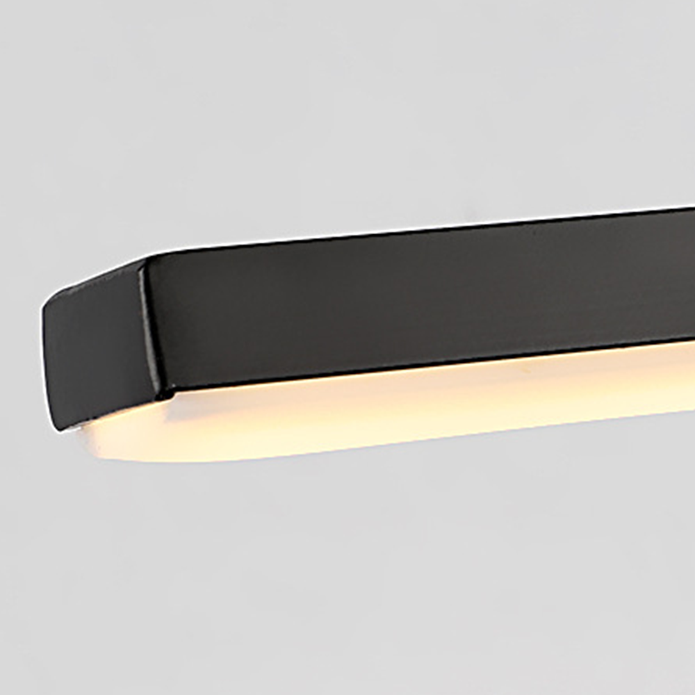 Edge Minimalismo Classico LED Applique Metallo Bianco/Nero Specchio Bagno