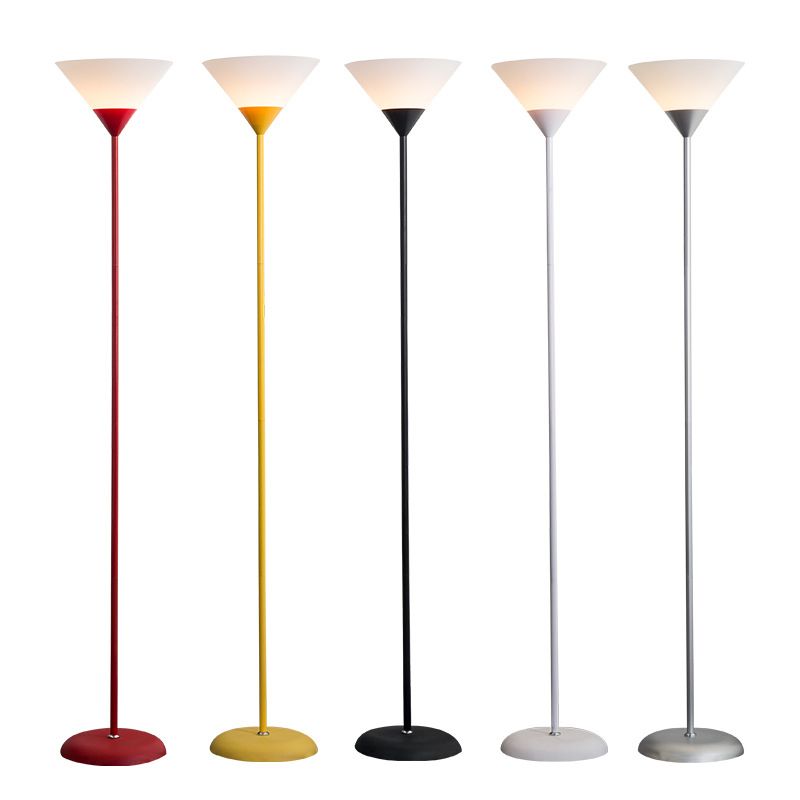Morandi Lampade da Terra Metallo 5 Colori LED Nero Bianco Rosso Giallo Argento
