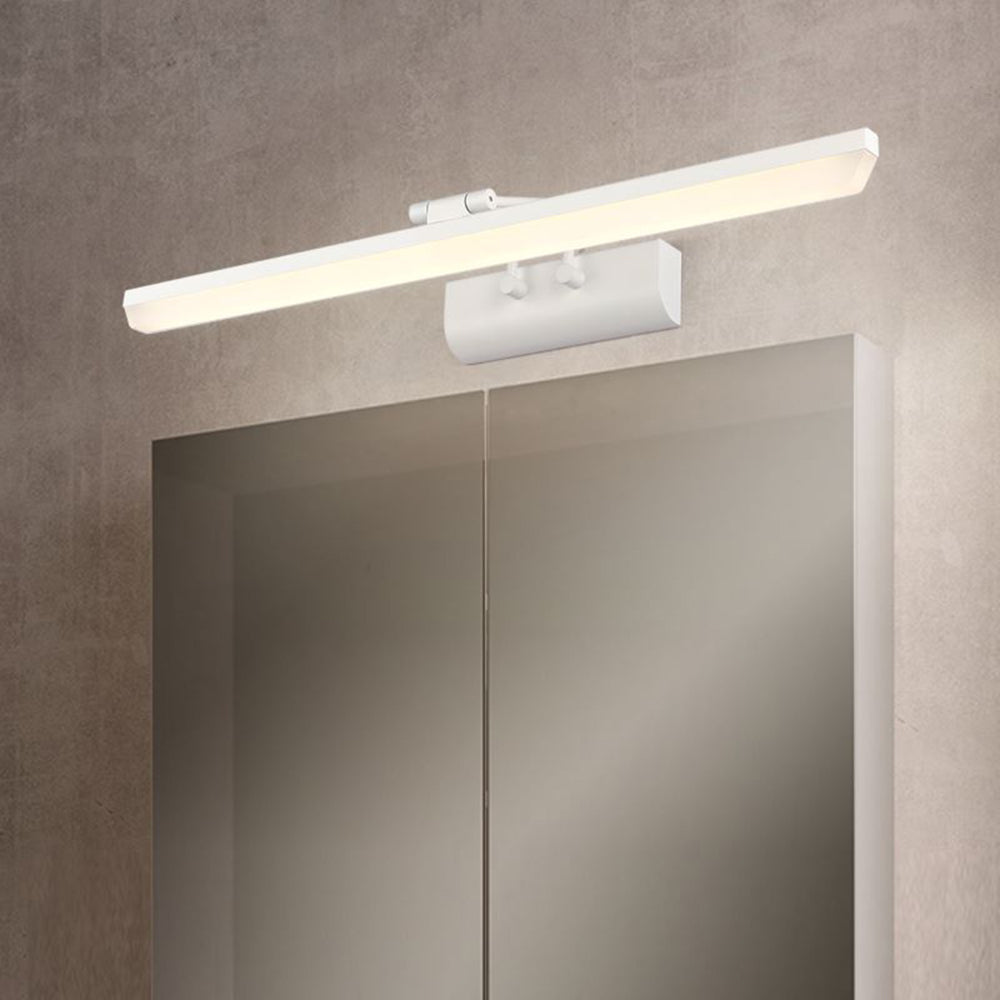 Leigh Elegante Classico LED Rettangolo Applique Metallo Bianco/Nero Specchio Bagno
