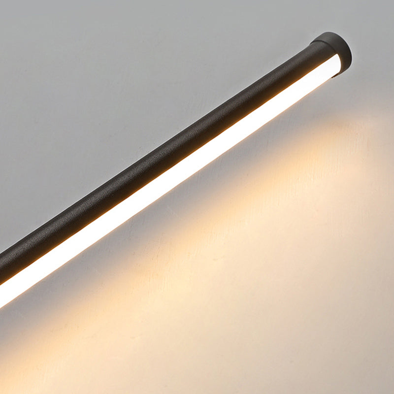 Edge Minimalista LED Applique da Esterni Nero Lineare Ruotabile Corridoio/Giardino