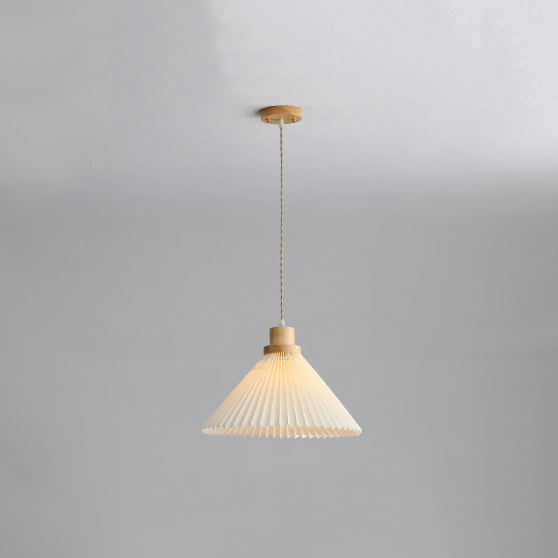 Ozawa Moderne LED Lampade a Sospensione Ombrello Forma Arte Legno Bianco Camera da Letto